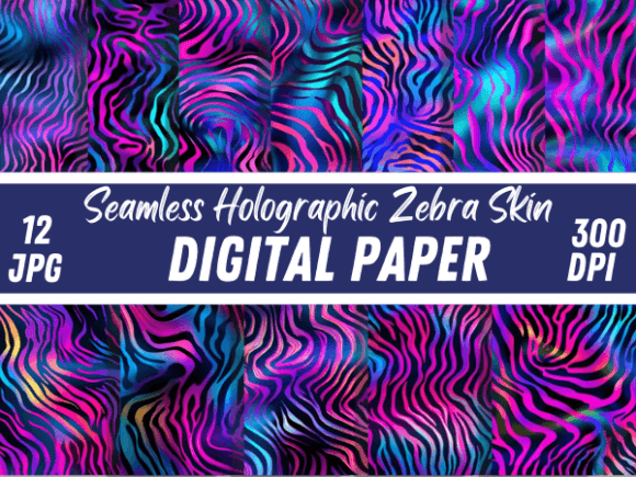 Download Abstract Holographic Zebra Skin Print - Premium Resources